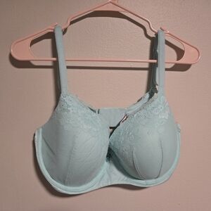 Victoria's Secret Blue Underwire Bra with Seamless Cups